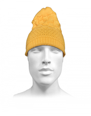 Unisex acrylic  self Designer Cap yellow